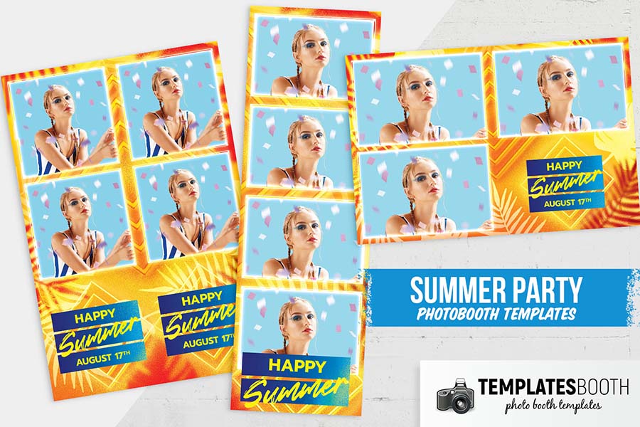 Summer Party Photo Booth Template