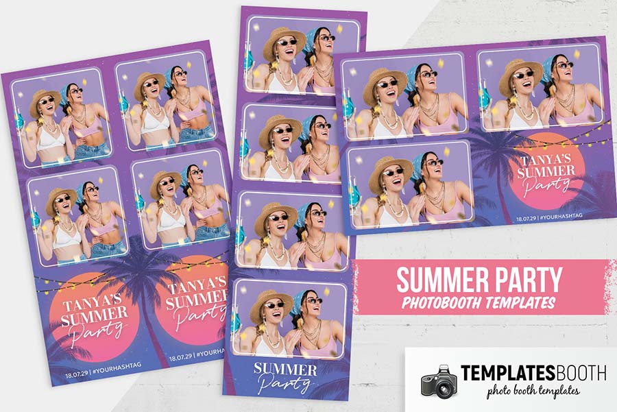 Summer Sunset Photo Booth Template