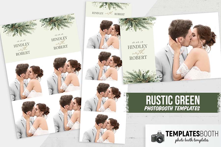 Rustic Green Photo Booth Template