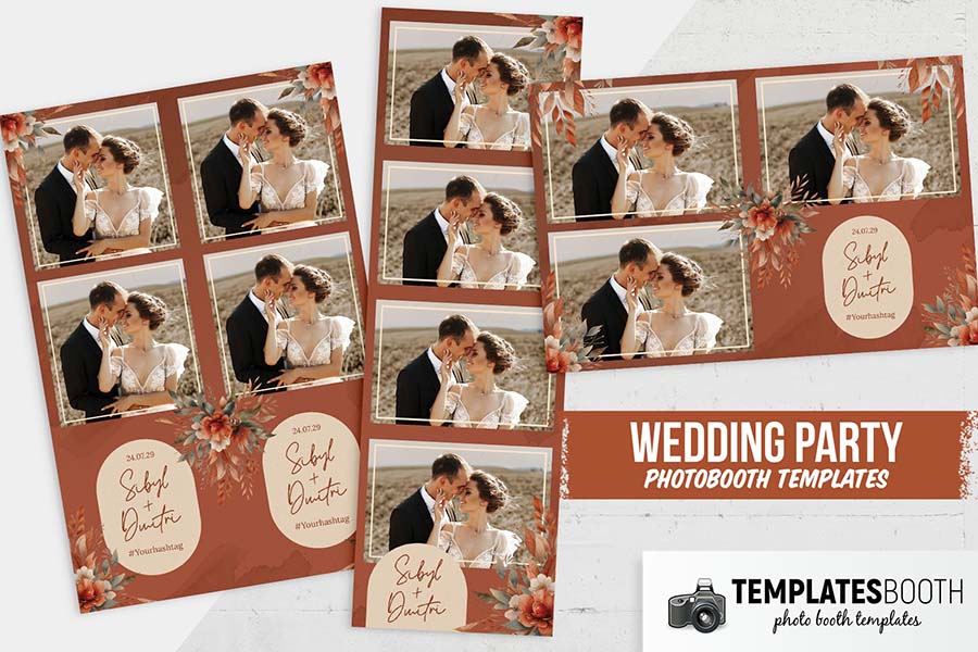 Rustic Orange Photo Booth Template