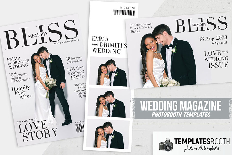Wedding Magazine Photo Booth Template