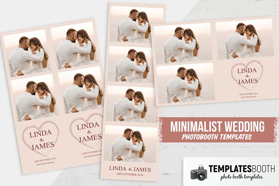 Minimalist Lovers Photo Booth Template