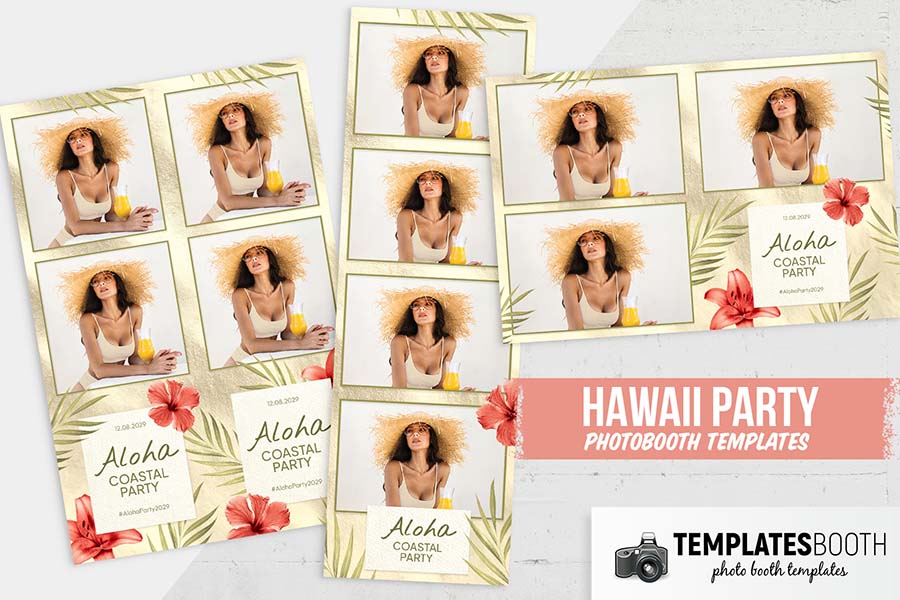 Hawaii Party Photo Booth Template