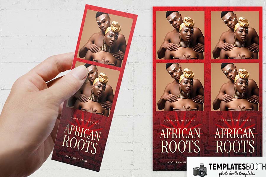 African Roots 2x6 Photo Strip Template