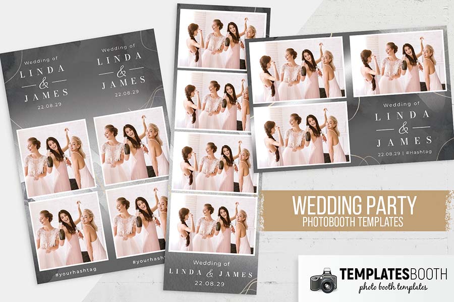 Elegant Grey Photo Booth Template