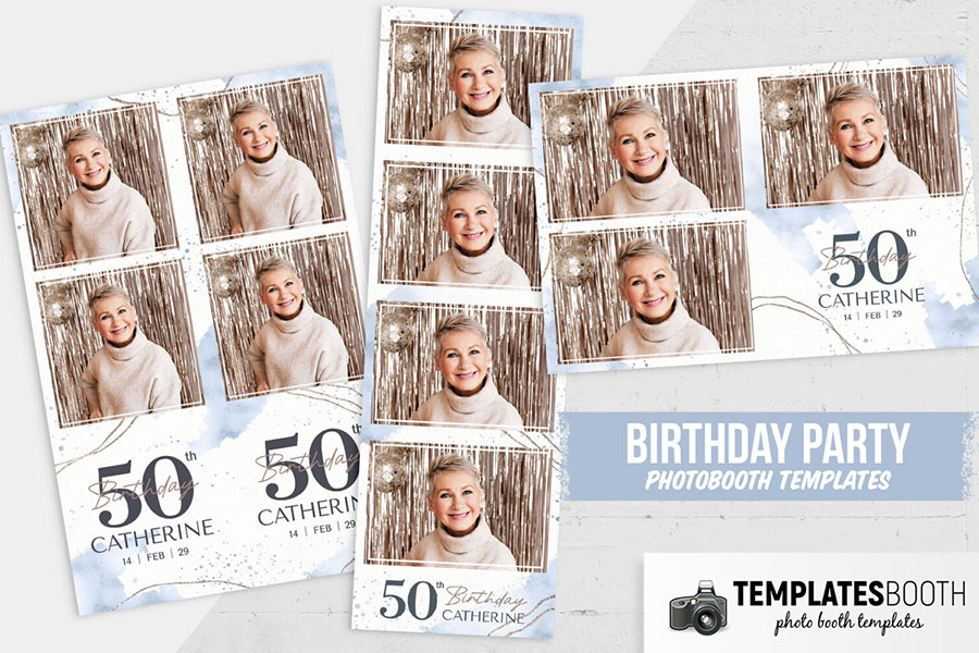 50th Birthday Photo Booth Template