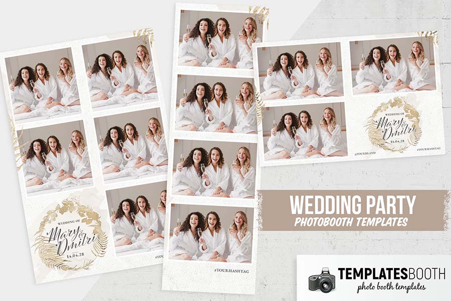 Rustic Gold Leaf Photo Booth Template
