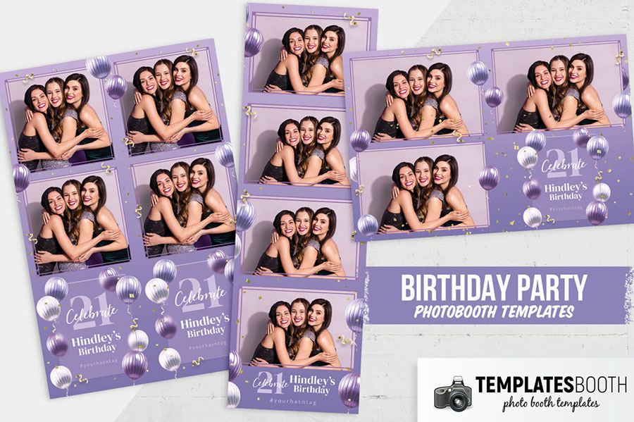 21st Birthday Photo Booth Template