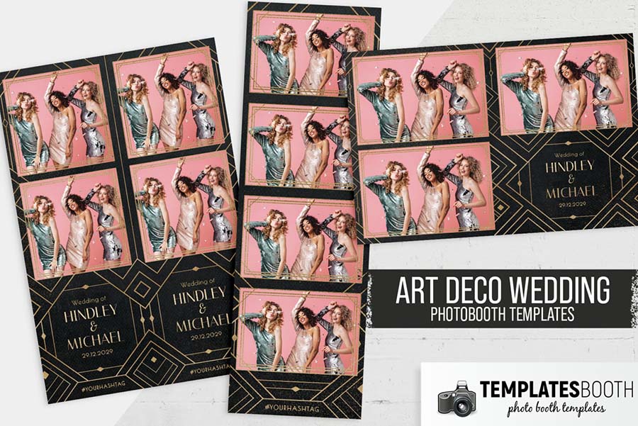 Art Deco Wedding Photo Booth Template