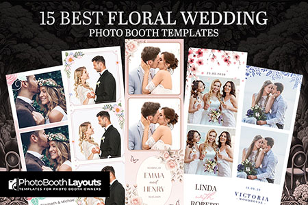 Floral Wedding Photo Booth Templates