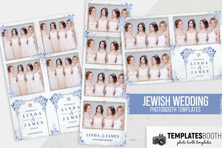 Jewish Wedding Photo Booth Template