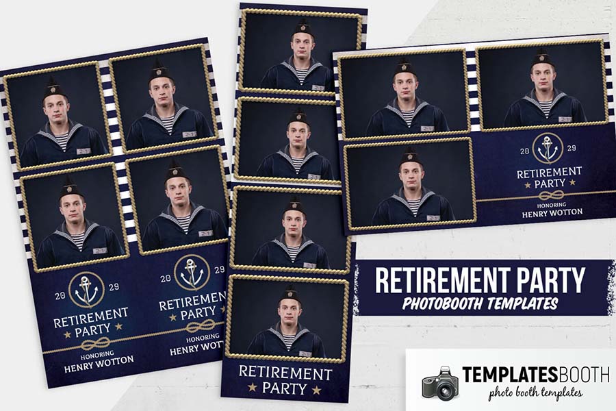 Navy Sailor Photo Booth Template