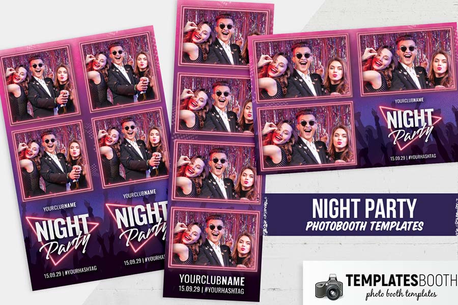 Neon Party Photo Booth Template
