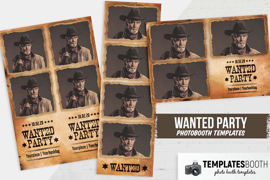 Wanted Poster Photo Booth Template