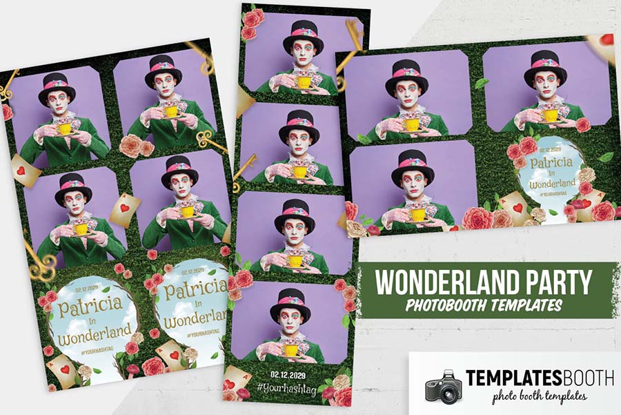Wonderland Party Photo Booth Template