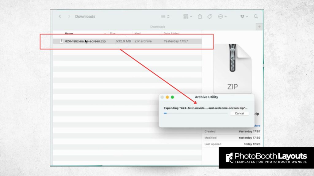 Import LumaBooth Templates on Mac